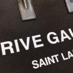 Saint Laurent Rive Gauche Tote Bag In Linen And Leather 499290 Black